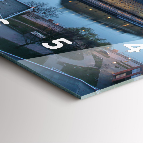 Square wall clock Wroclaw from a drone