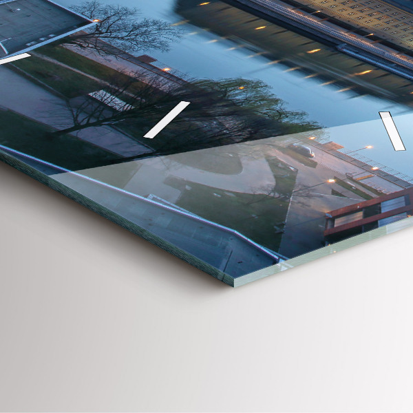 Square wall clock Wroclaw from a drone