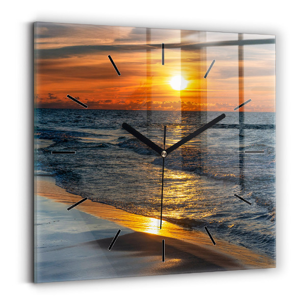 Square wall clock Władysławowo Baltic Sea