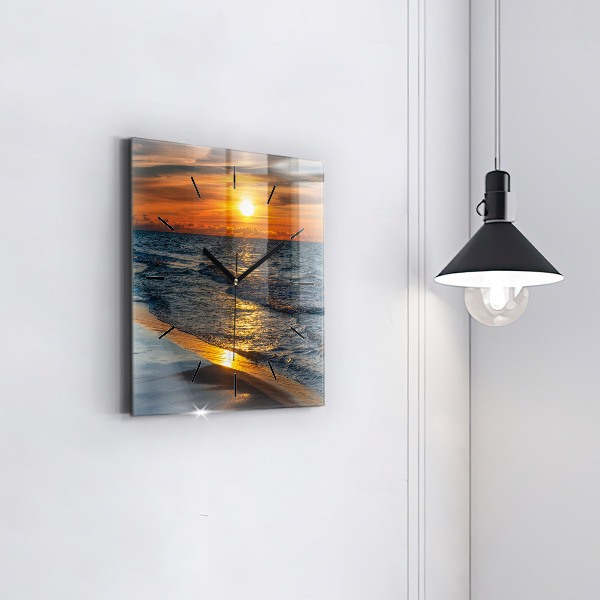 Square wall clock Władysławowo Baltic Sea