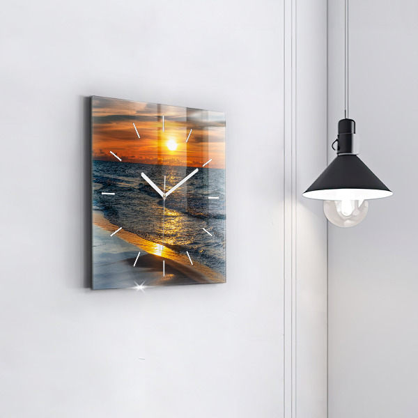 Square wall clock Władysławowo Baltic Sea