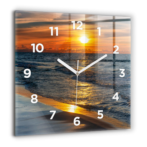 Square wall clock Władysławowo Baltic Sea