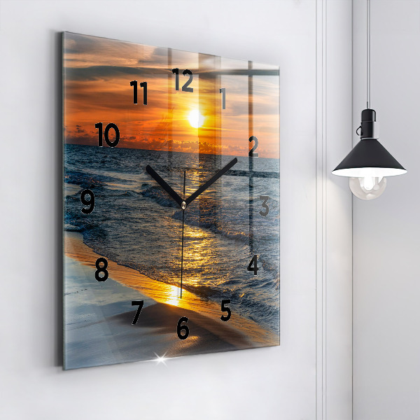 Square wall clock Władysławowo Baltic Sea