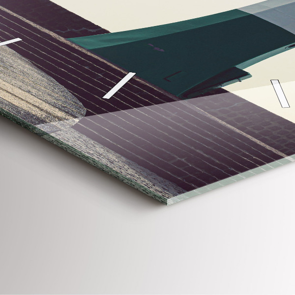 Square wall clock The lighthouse and the sea