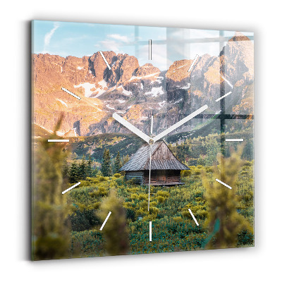 Square wall clock Cottage in the Tatra Mountains