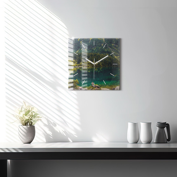 Square wall clock Morskie Oko in the Tatra Mountains