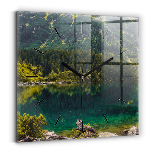 Square wall clock Morskie Oko in the Tatra Mountains