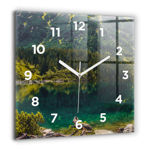 Square wall clock Morskie Oko in the Tatra Mountains