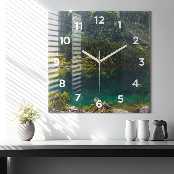 Square wall clock Morskie Oko in the Tatra Mountains