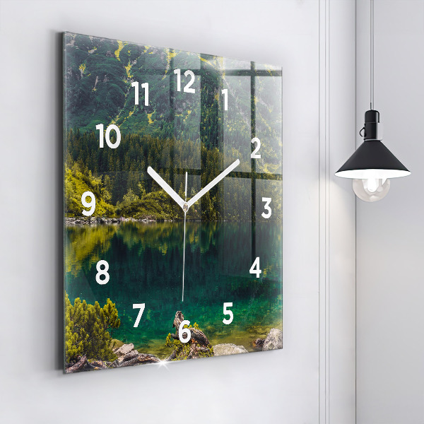 Square wall clock Morskie Oko in the Tatra Mountains
