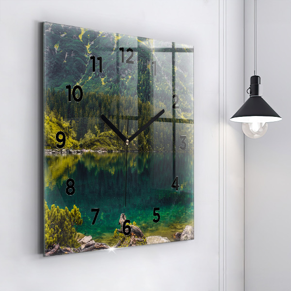 Square wall clock Morskie Oko in the Tatra Mountains