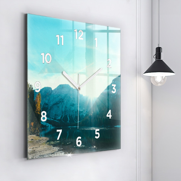 Square wall clock Mountain and river in Poland