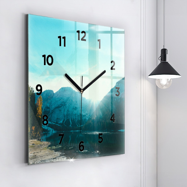 Square wall clock Mountain and river in Poland