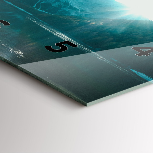 Square wall clock Mountain and river in Poland