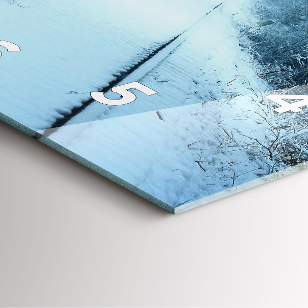 Square wall clock Deer on the tracks