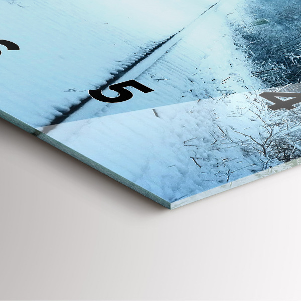 Square wall clock Deer on the tracks