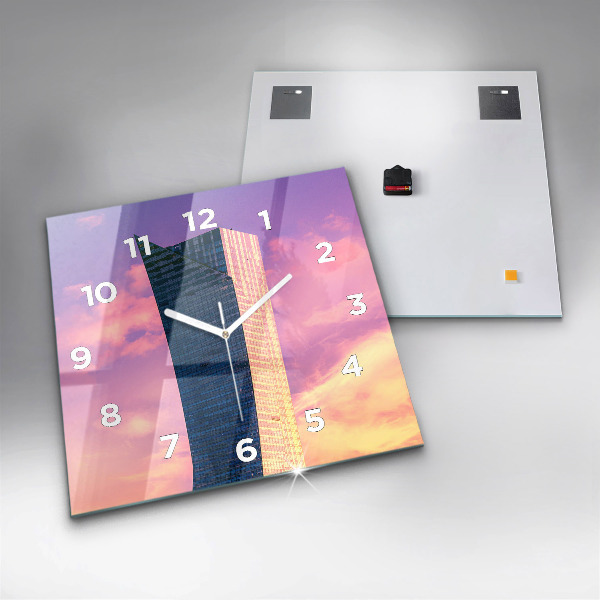 Square wall clock Skyscraper in Warsaw