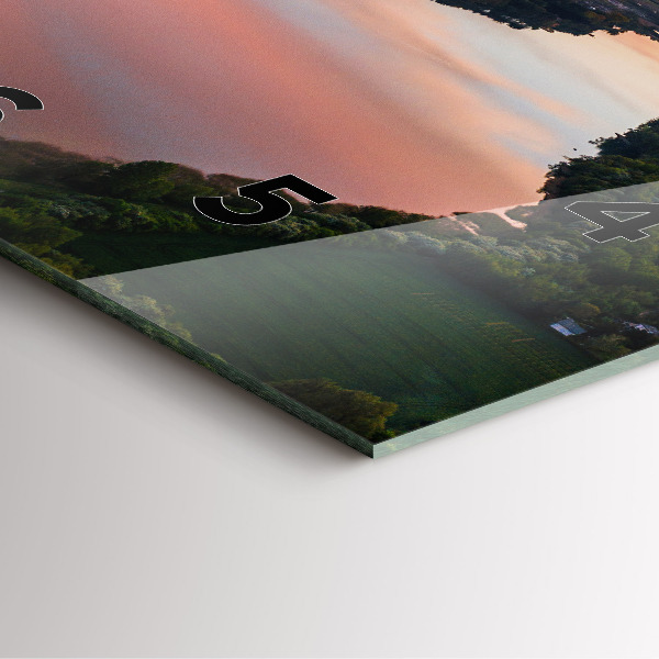 Square wall clock Lake view