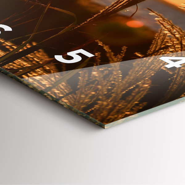 Square wall clock Wheat in the golden sun