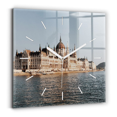 Square wall clock Parliament in Budapest