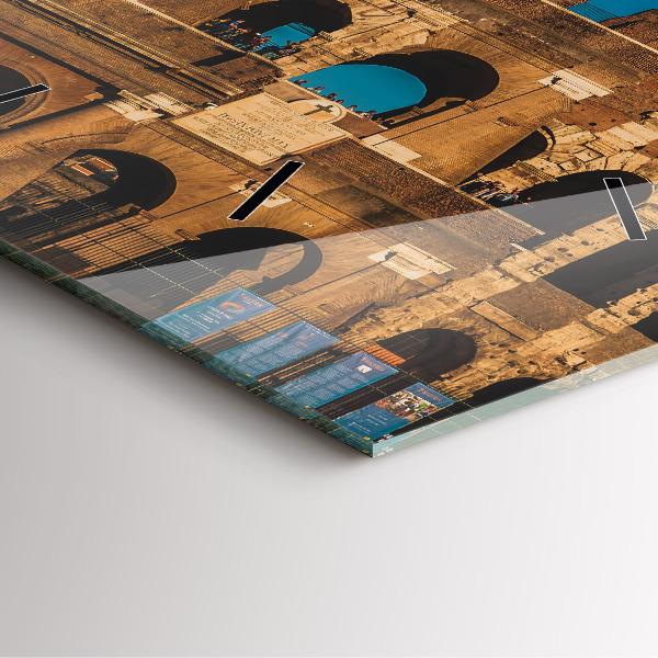 Square wall clock The Colosseum in Italy