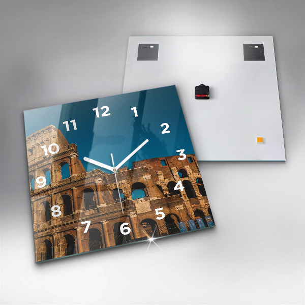 Square wall clock The Colosseum in Italy