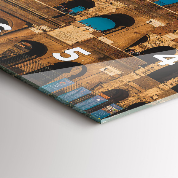 Square wall clock The Colosseum in Italy