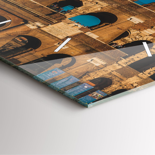 Square wall clock The Colosseum in Italy