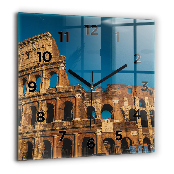 Square wall clock The Colosseum in Italy