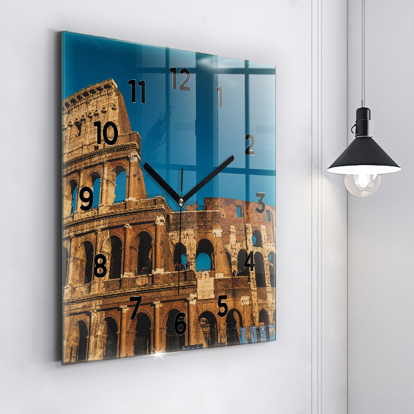 Square wall clock The Colosseum in Italy