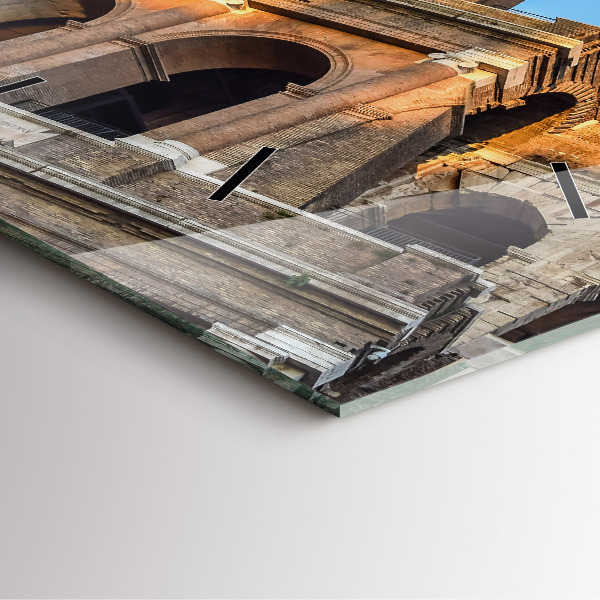 Square wall clock Colosseum in Rome