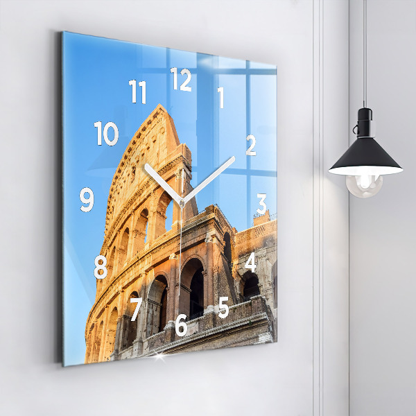 Square wall clock Colosseum in Rome