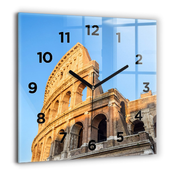 Square wall clock Colosseum in Rome