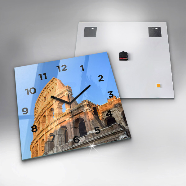 Square wall clock Colosseum in Rome