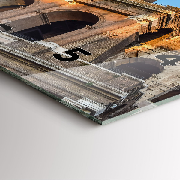 Square wall clock Colosseum in Rome