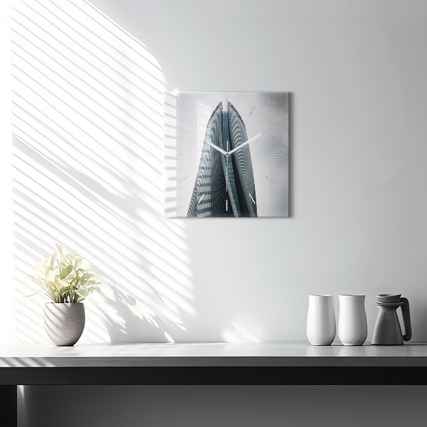 Square wall clock Skyscraper in Milan