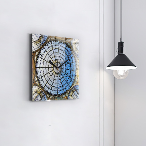 Square wall clock Shopping mall in Milan