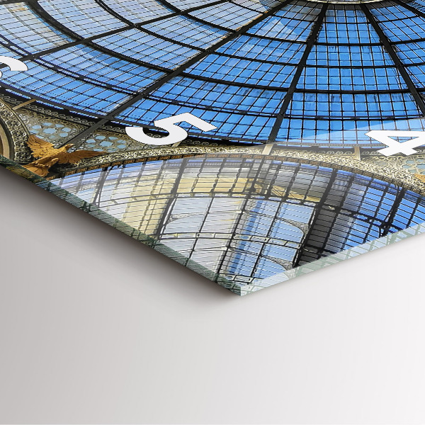 Square wall clock Shopping mall in Milan