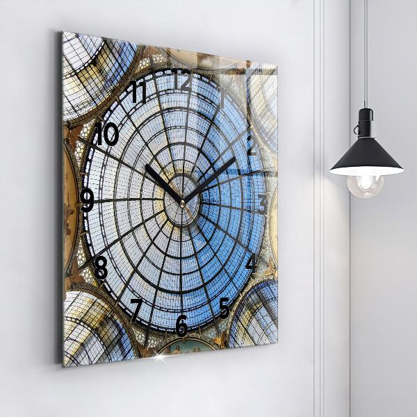 Square wall clock Shopping mall in Milan