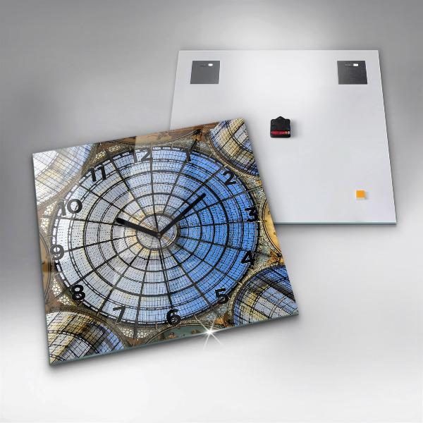 Square wall clock Shopping mall in Milan