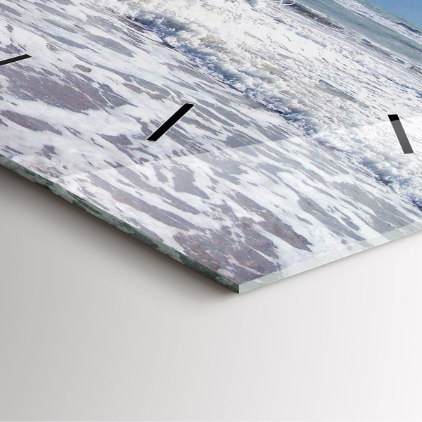 Square wall clock Sunken watercraft