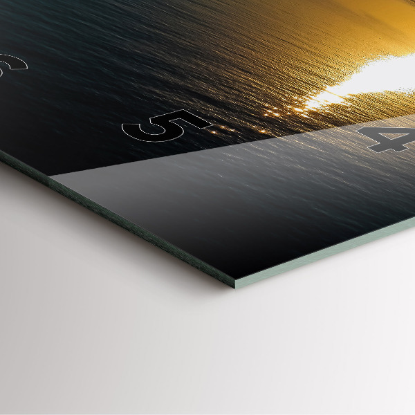 Square wall clock Sunrise landscape