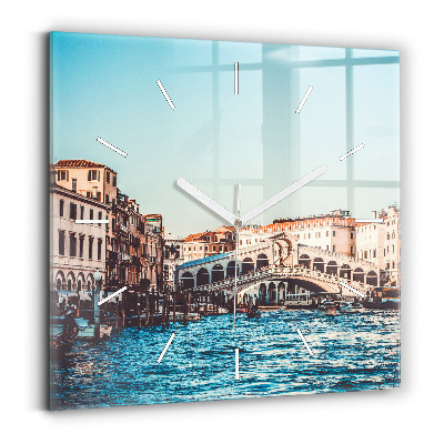 Square wall clock Rialto Bridge in Venice