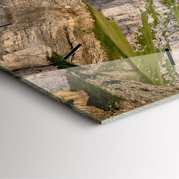 Square wall clock Rocky Mountains