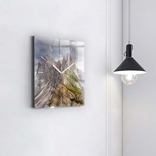 Square wall clock Rocky Mountains