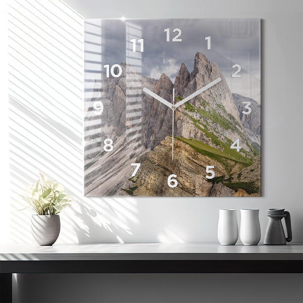 Square wall clock Rocky Mountains