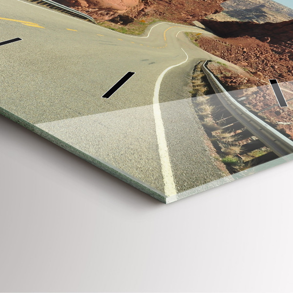 Square wall clock Route 66 in the US