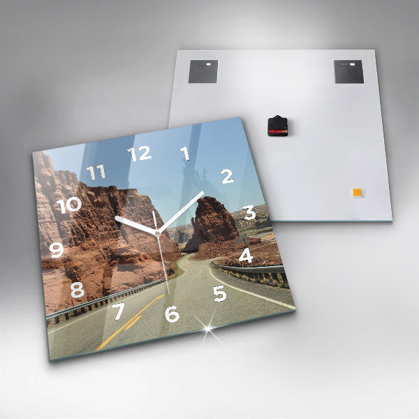 Square wall clock Route 66 in the US