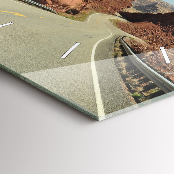 Square wall clock Route 66 in the US