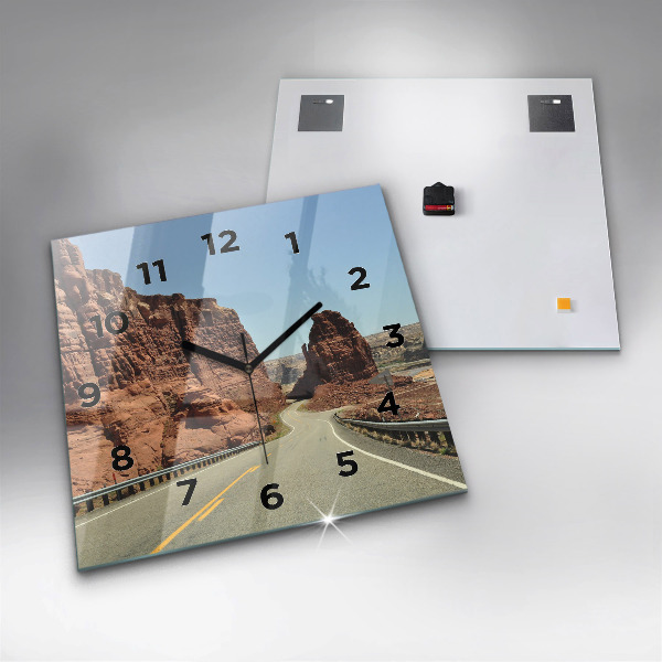 Square wall clock Route 66 in the US